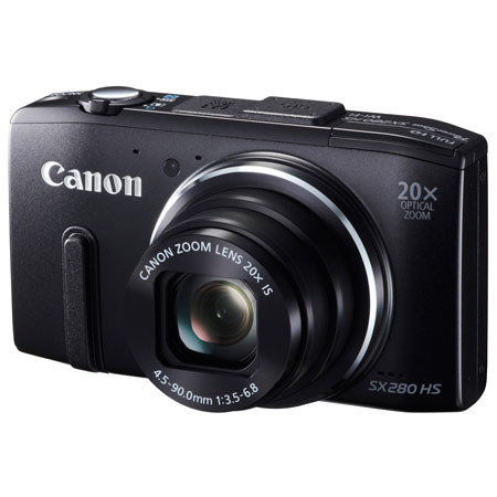 Canon PowerShot SX280 HS Digital Camera, 12.1MP, 20x Optical Zoom, 4x Digital Zoom, Full HD 1080p Video Capture, 3.0" LCD Monitor, Black