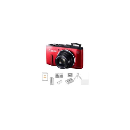 Canon PowerShot SX280 HS Digital Camera, Red - Bundle C (See Details)