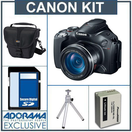 Canon PowerShot SX40 HS Digital Camera Bundle 8GB, Battery