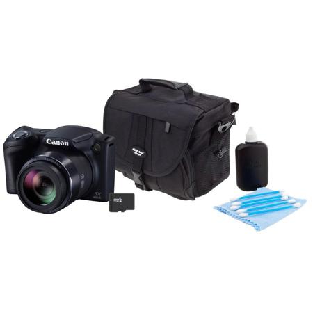 Canon PowerShot SX410 IS Digital Camera, Black with Basic Accessory Bundle