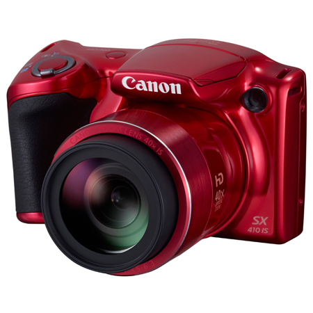Canon PowerShot SX410 IS Digital Camera, Red with Basic Accessory Bundle