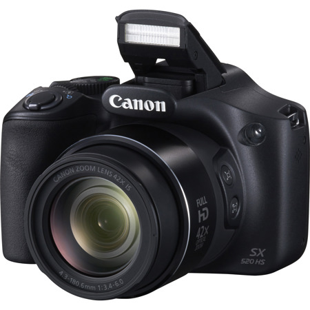 Canon PowerShot SX520 HS Digital Camera, Black