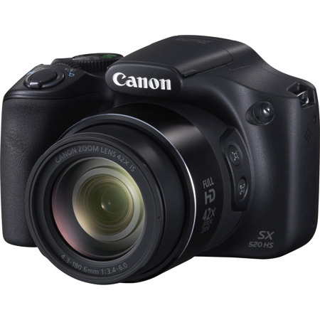Canon PowerShot SX520 HS Digital Camera, Black