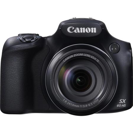 Canon PowerShot SX60 HS Digital Camera, 16.1MP, 65x Optical Zoom, 21-1365mm (35mm Equivalent) Lens, Full HD 1080p Video, External Mic input, Wi-Fi, 3" Vari Angle LCD