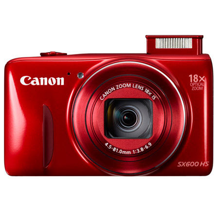 Canon PowerShot SX600 HS Digital Camera, Red