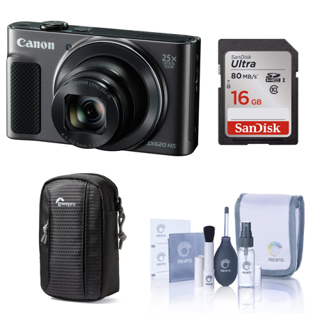 Canon PowerShot SX620 HS Digital Camera and Free Accessories, Black