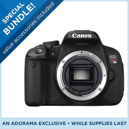 Canon EOS Rebel T4i DSLR Camera Body, U.S.A.Warranty, Special Promotional Bundle