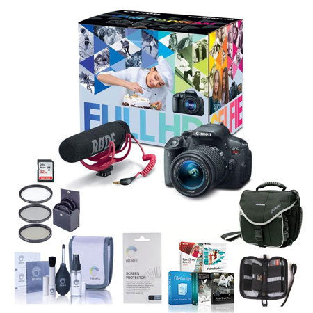Canon EOS Rebel T5i DSLR with 18-55mm STM Lens, Audio Kit and Accessories