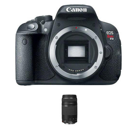 Canon EOS Rebel T5i DSLR Camera Body, Bundle w/EF 75-300mm F/4-5.6 III AF Lens