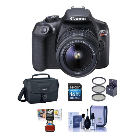 Canon EOS Rebel T6 DSLR with 18-55mm IS Lens and Free Mac Accessory Bundle