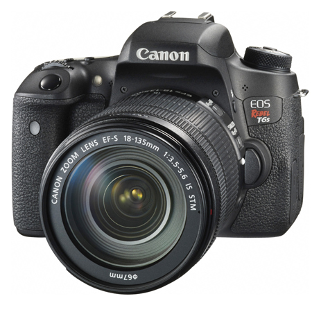 Canon EOS Rebel T6s DSLR with 18-135mm STM Lens