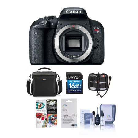 Canon EOS Rebel T7i DSLR Camera Body With Free Pc Accessory Bundle