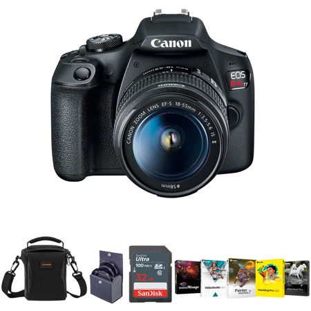 Canon EOS Rebel T7 DSLR Camera Double Zoom Lens Kit