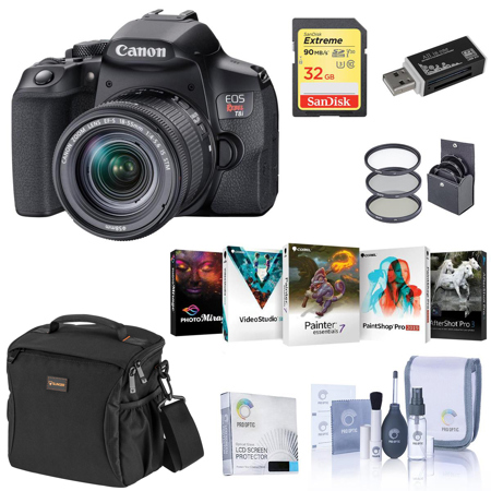 Canon EOS Rebel T8i DSLR Camera with EF-S 18-55mm f/4-5.6 Lens W/Free PC Acc Kit