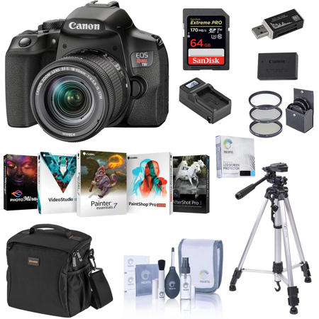 Canon EOS Rebel T8i DSLR with EF-S 18-55mm STM Lens With Accessory Essential Kit