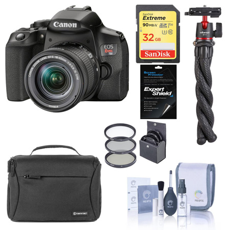 Canon EOS Rebel T8i DSLR with EF-S 18-55mm f/4-5.6 IS STM Lens W/Free ACC Bundle