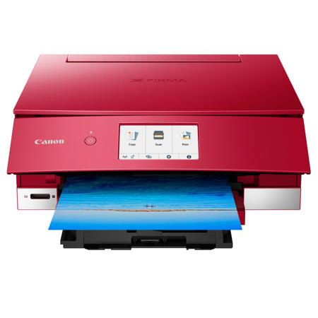 Canon PIXMA TS8220 Wireless Office All-In-One Printer, Red