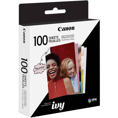 Canon 2x3" ZINK Photo Sticker Paper Pack, 100 Sheets