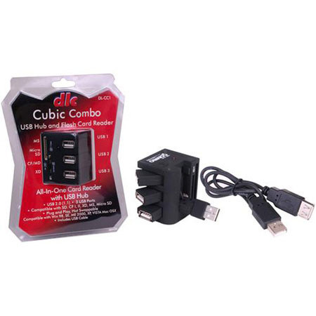 DLC Cubic Combo, All-in-One Card Reader with USB Hub