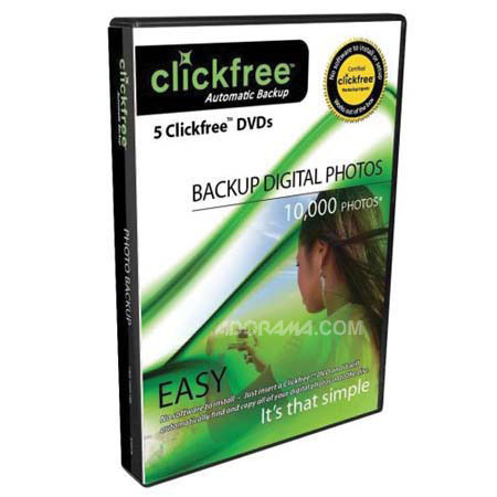 Clickfree DVD100 Photo Auto Backup DVDs, 4.5 GB, Single layer DVD+R & Single Write Only Media, 5 Pack