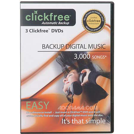 Clickfree DVD2003, DVD Music Backup Software for Win
