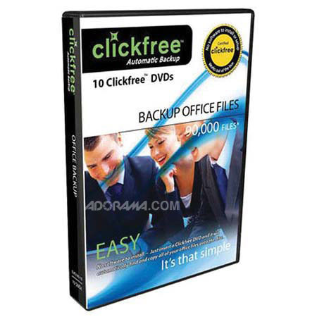 Clickfree DVD300 Office Auto Backup DVDs, 4.5 GB, Single Layer DVD+R & Single Write Only Media, 10 Pack
