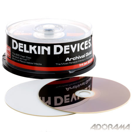 Delkin Devices BD-R 25 Pack Blu-ray Inkjet Gold Disc 4x