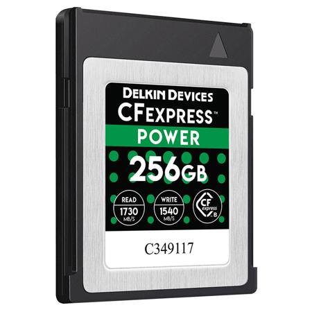 Delkin Devices 256GB CFexpress POWER Memory Card, 1730MB/s Read, 1540MB/s Write
