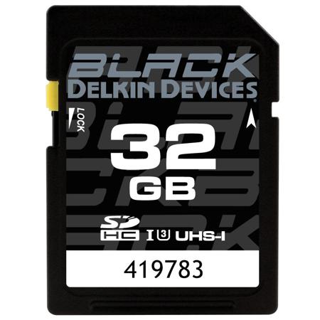 Delkin Devices 32GB Black SDHC UHS-I U3 Memory Card