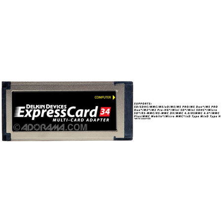 Delkin Devices ExpressCard 34 24-in-1 Memory Card Adapter