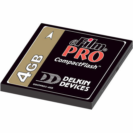 Delkin Devices 4GB Pro High Speed Compact Flash Memory Card.