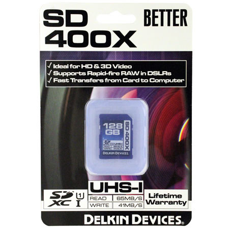 Delkin Devices 128GB UHS-I SDXC Memory Card
