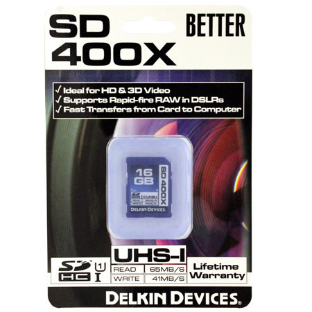 Delkin Devices 16GB SDHC UHS-I 400x Memory Card