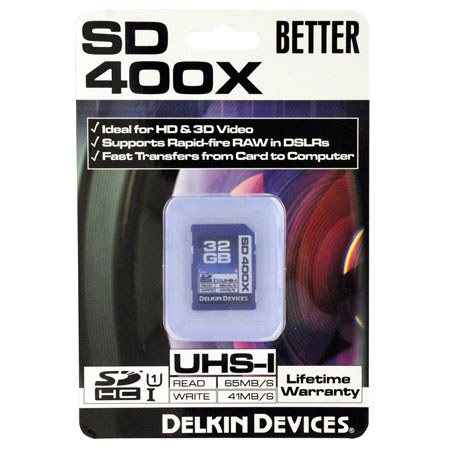 Delkin Devices 32GB SDHC UHS-I 400x Memory Card
