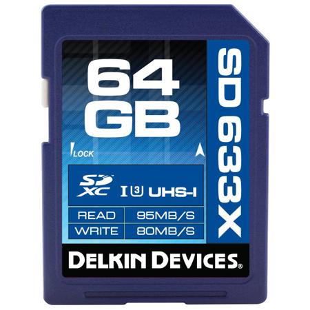 Delkin Devices 64GB Elite 633 Class 10, Secure Digital (SDXC) UHS-I 633x Memory