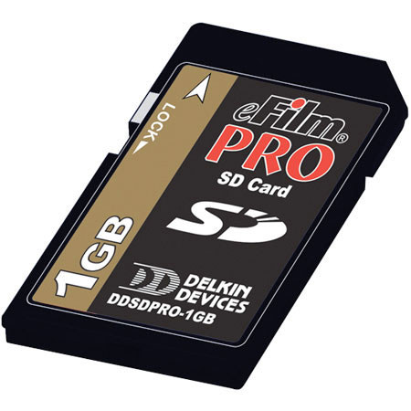 Delkin Devices 1 GB Secure Digital Pro (SD) Memory Card.