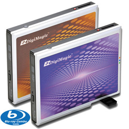 EZDigiMagic DM110-BC External Slim Type Blu-ray Combo for PC with One-Key Backup
