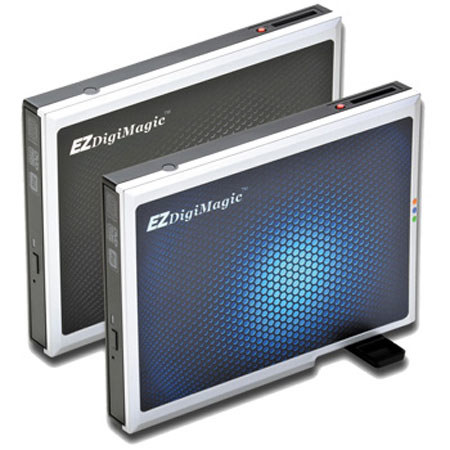 EZDigiMagic DM110-M08 External Slim DVD Burner for PC with One-Key Backup