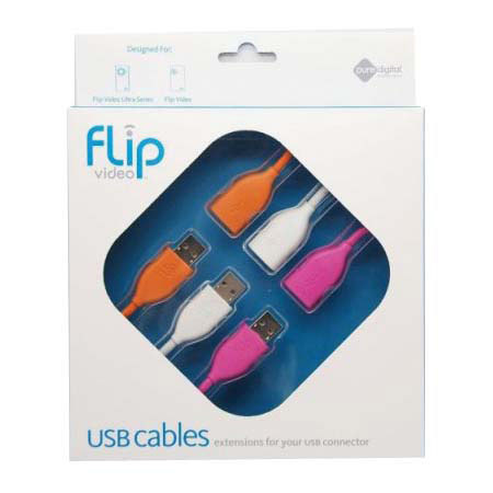 Pure Digital Technologies Flip Vid 3Pk of Clrd USB Cbls