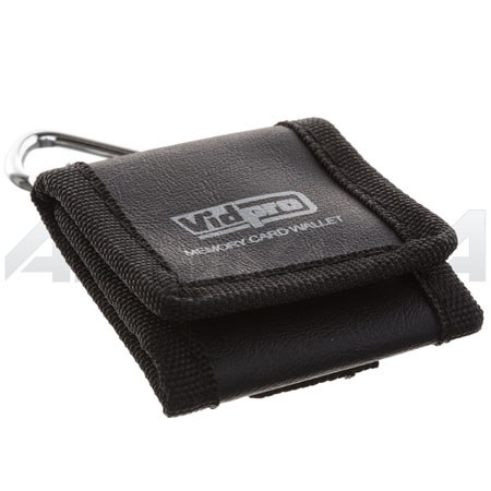Adorama MEM3C, Tri-Fold Memory Card Wallet, Metal Clip