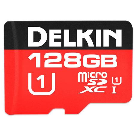 Delkin Devices 128GB microSDXC 500X UHS-I U1 Memory Card with SD Card Adapter
