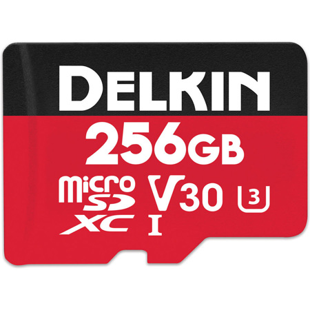 Delkin Devices Select 256GB UHS-I U3/V30 microSDXC Memory Card with microSD to SD Adapter