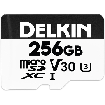 Delkin Devices Advantage 256GB UHS-I U3/V30 microSDXC Memory Card with SD Adapter