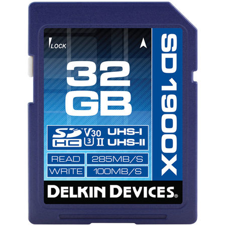 Delkin Devices 32GB 1900X UHS-I/UHS-II (U3/V30) SDHC Memory Card