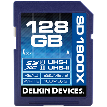 Delkin Devices 128GB SDXC 1900X UHS-I/UHS-II U3 Memory Card