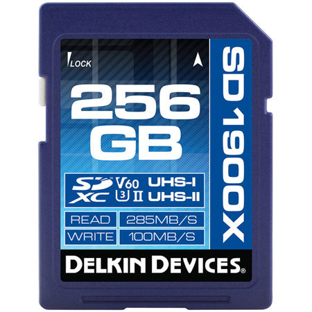 Delkin Devices 256GB 1900X UHS-I/UHS-II (U3/V60) SDXC Memory Card