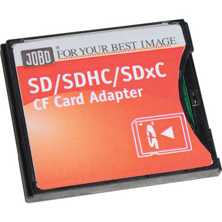 Jobo SD, SDHC or SDXC to CompactFlash Type II Adapter