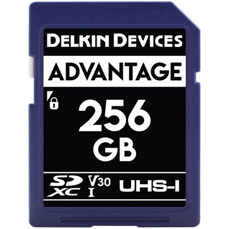 Delkin Devices Advantage 256GB UHS-I Class 10 U3 V30 SDXC 633x Memory Card
