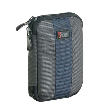 ICON Digital Icon Sport Small Nylon Compact Digital Camera Case with Hacker Stripe, Blue
