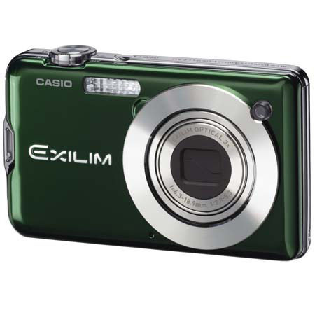 Casio Exilim Card EX-S12GN Digi Cam Kit,Green w/Tripod